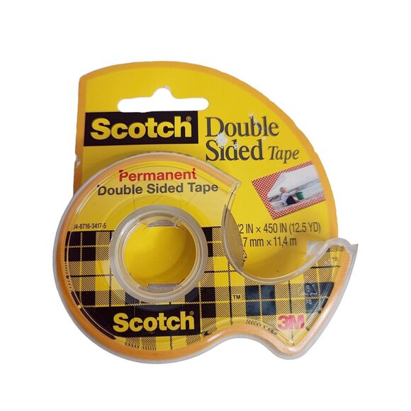 Scotch Double-Sided Tape w/ Dispenser 1/2 in x 450 in Photo Safe 2 Pack New - Picture 3 of 4